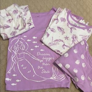 Carters Mermaid Dreams Kids Pajama Set - Purple size 12